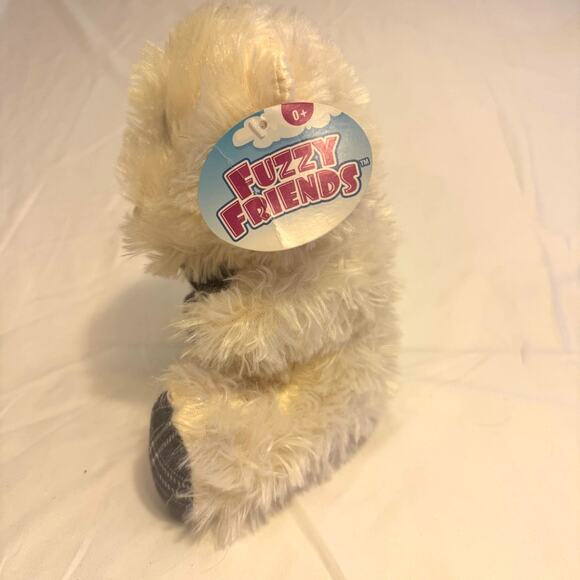 Fuzzy Friends Cream Colored Puppy Plush Stuffed Animal Gift 10” NWT Plushie - Picture 4 of 10